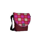 Hot Pink Tile Pattern Messenger Bag