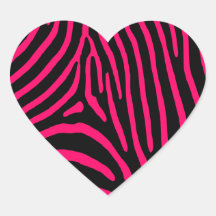 Hot Pink Zebra Stripes Sticker