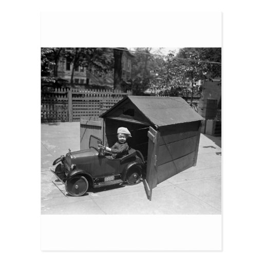 Hot Rod Pedal Car, early 1900s Postcard