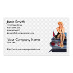 Hot Rod Pin Up Girl Business Card Templates