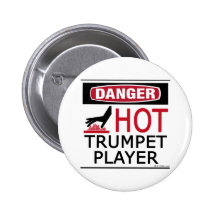 Hot Trumpet Player Pinback Buttons