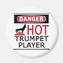 Hot Trumpet Player Refrigerator Magnets