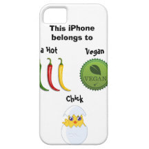 Hot Vegan Chick iPhone case