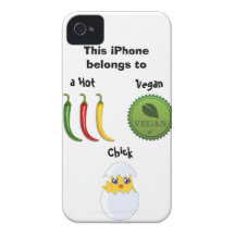 Hot Vegan Chick iPhone case iPhone 4 Cover