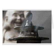 Hotei Buddha and Incense Card