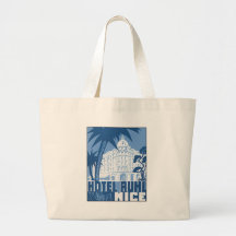 Hotel Ruhl, Nice Vintage Travel Poster Canvas Bags