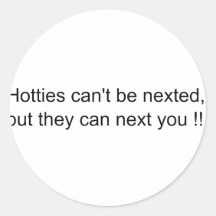 hotties on chatroulette round sticker