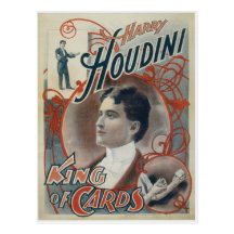 Houdini, King of Card Vintage Advertisement Post Cards