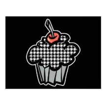 houndstooth cupcake postcards