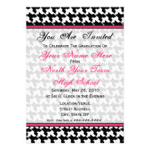 Houndstooth Fashion Graduation Invitation - 2010