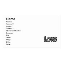 Houndstooth Love Business Card Template
