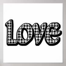 Houndstooth Love Posters