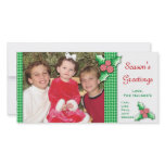 Houndstooth 'N Holly Holiday Cards Picture Card