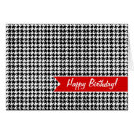 Houndstooth pattern - Black and white Cards