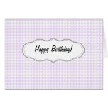 Houndstooth pattern - lilac purple card