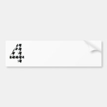 Houndstooth Print Number Four Bumper Sticker