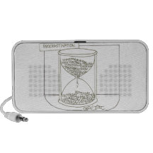 Hour glass: Procrastination, Tomorrow- Yesterday PC Speakers
