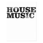 House Music Spiral Text Post Cards