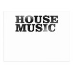 House Music Spiral Text Postcards