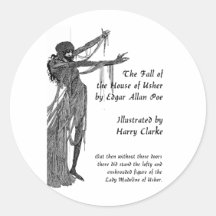 House of Usher Round Stickers