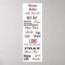 House Rules Poster