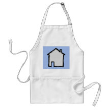 House Sketch. Black and Blue. Aprons