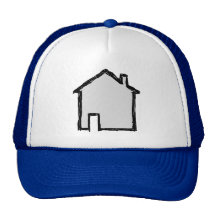 House Sketch. Black and Blue. Mesh Hats