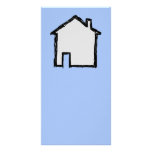 House Sketch. Black and Blue. Photo Greeting Card