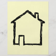 House Sketch. Black and Cream. Custom Flyer