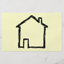 House Sketch. Black and Cream. Flyer Design