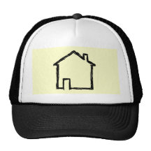 House Sketch. Black and Cream. Hats