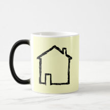 House Sketch. Black and Cream. Mugs