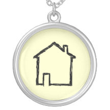 House Sketch. Black and Cream. Necklaces