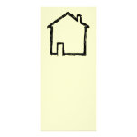 House Sketch. Black and Cream. Personalised Rack Card
