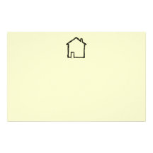 House Sketch. Black and Cream. Customized Stationery