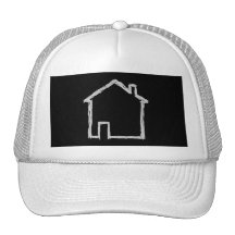 House Sketch. Grey and Black. Trucker Hat