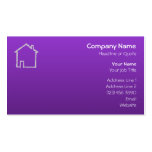 House Sketch. Grey and Purple. Business Cards