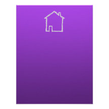 House Sketch. Grey and Purple. Personalised Announcements