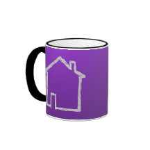 House Sketch. Grey and Purple. Mug