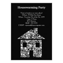 House Warming Moving Party Invite Invitation