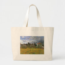 Houses at Argenteuil, Monet, Vintage Impressionism Tote Bag