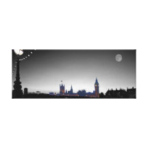 Houses of Parliament  bw Gallery Wrapped Canvas