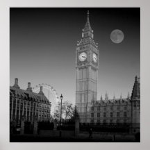 Houses of Parliament  bw Posters