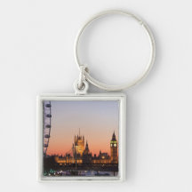 Houses of Parliament & the London Eye Key Chain