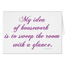 Housework Greeting Cards