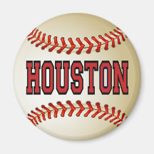 HOUSTON BASEBALL MAGNET
