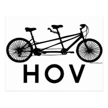 HOV Tandem Bicycle Post Cards