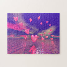Hover Hearts Photo Puzzles