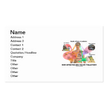 How Affected Are You By Pollution? (Physiology) Business Card Templates