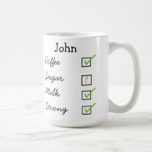 How I like my coffee personalised mug